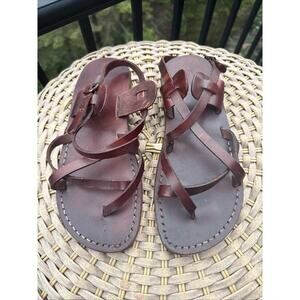 Camel Classic Style Original Leather Biblical Jesus Sandals Jerusalem 40 US 9